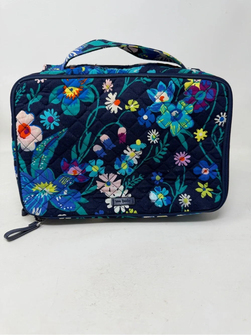 Vera Bradley Vines Floral Large Blush & Brush Makeup Cosmetic Case